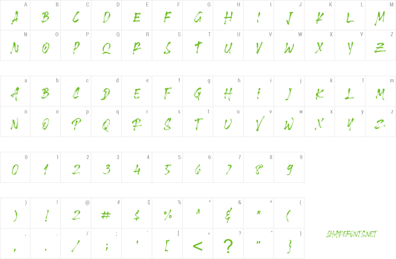 Font Brushlie preview